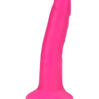 Neo Elite - 6 Inch Silicone Dual Density Cock - Neon Pink