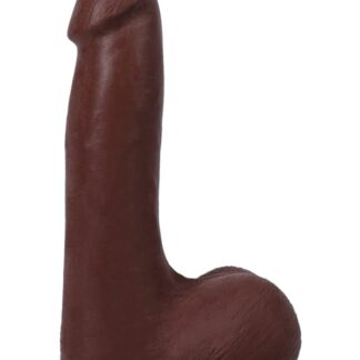The Realistic Cock - With Removable Vac-U-Lock Suction Cup - ULTRASKYN - 7" (with Balls) - Chocolate