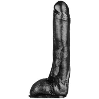 All Black Sven Dildo 11.4 Inch - Black