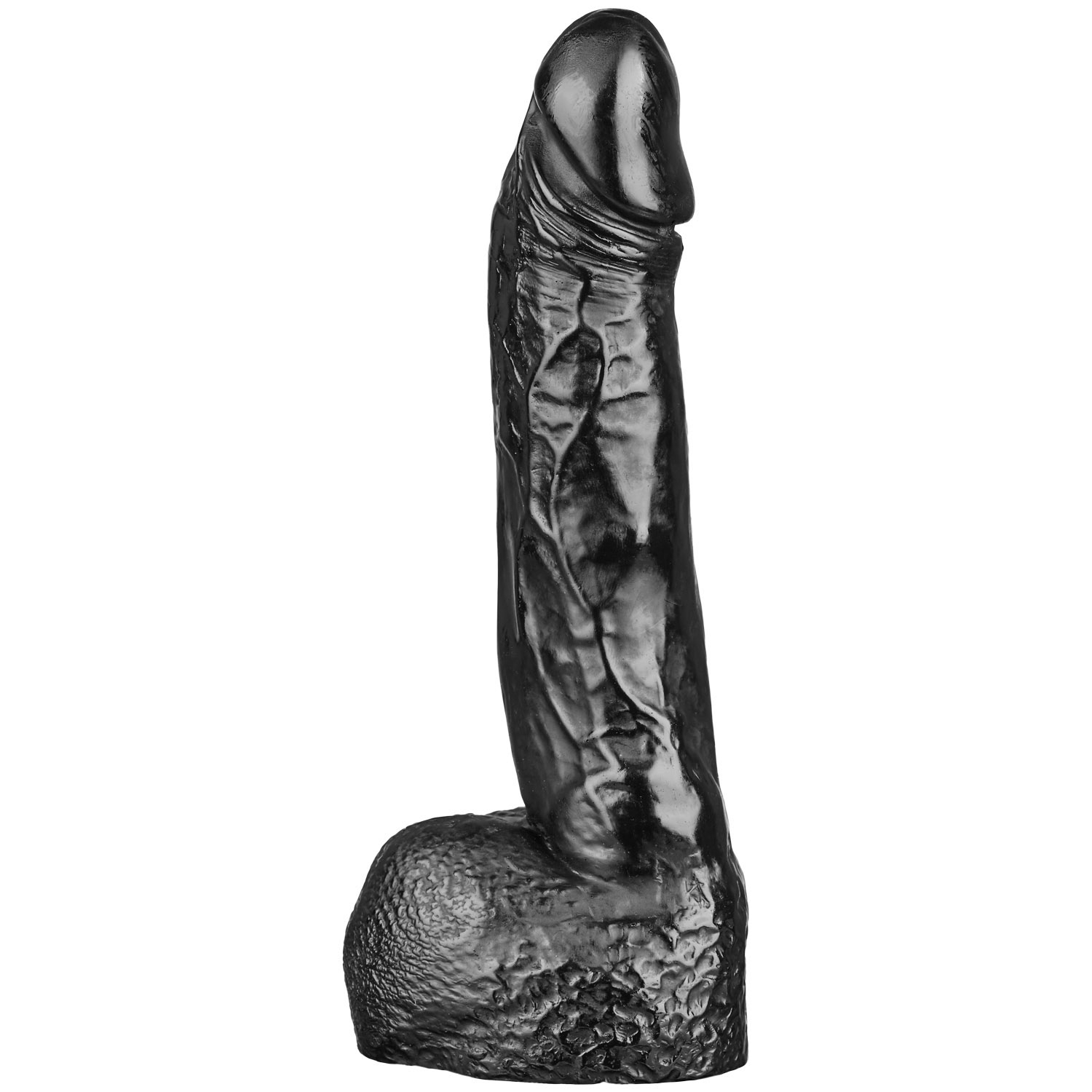 All Black Wilhelm Dildo 8.7 Inch - Black