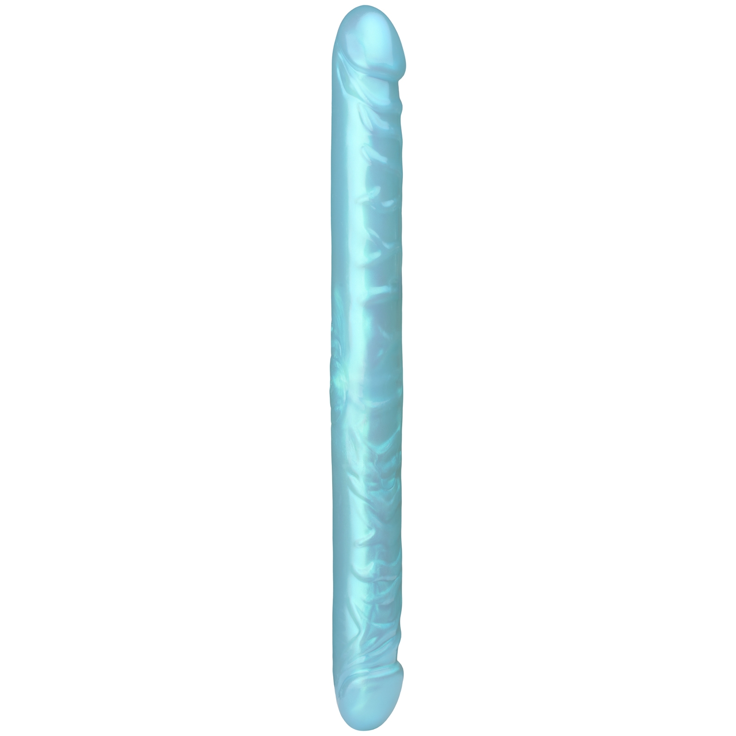 Baseks Blue Pearlscent Double Dildo - Blue