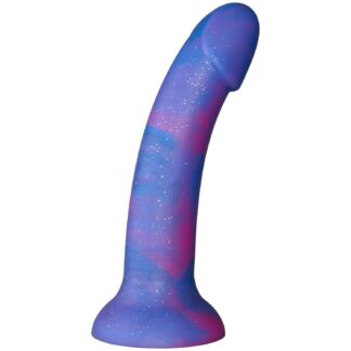 Baseks Galaxy Silicone Dildo 7.1 Inch - Blue