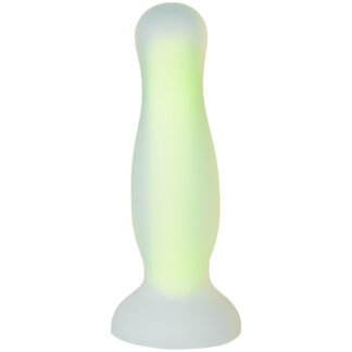 Baseks Glow in the Dark Yellow Medium Anal Dildo 4.9 Inch - Yellow