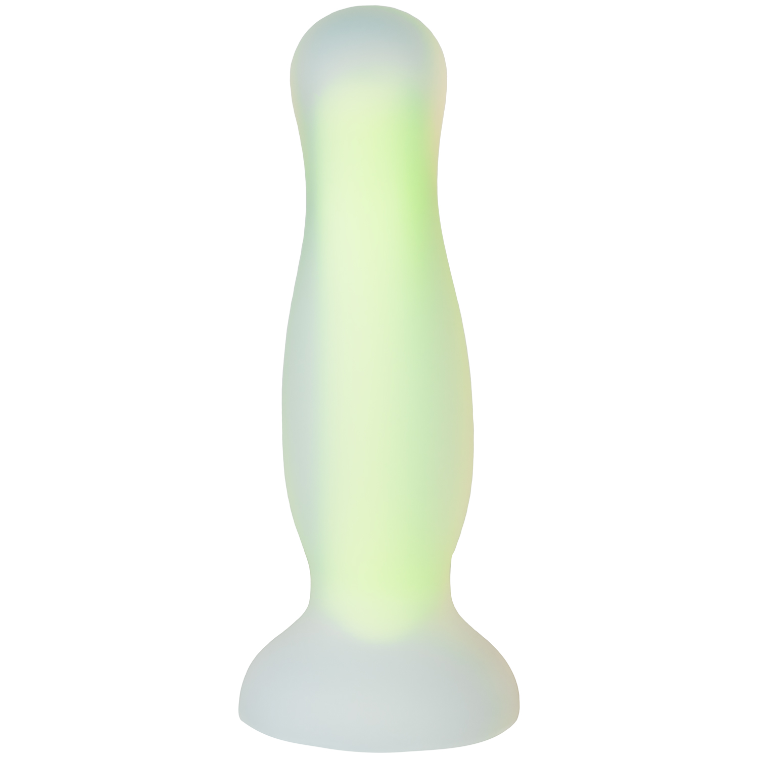 Baseks Glow in the Dark Yellow Medium Anal Dildo 4.9 Inch - Yellow