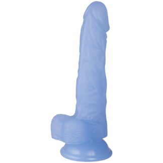 Baseks Jellies Realistic Small Blue Dildo with Suction Cup 7.9 Inch - Blue