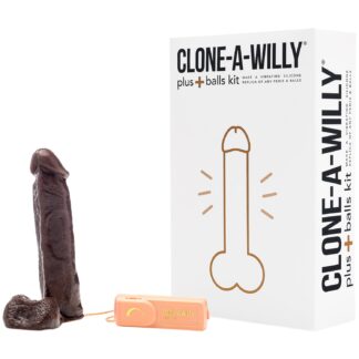 Clone-A-Willy Plus Balls DIY Homemade Dildo Kit Deep Skin Tone - Brown