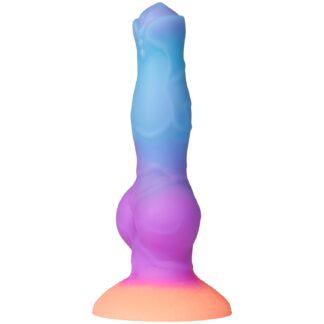 Creature Cocks Glow-in-the-Dark Space Cock Silicone Dildo 8.8 Inch - Mixed colours