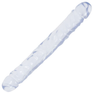 Crystal Jellies Jr Double Dong 11.8 Inch - Clear
