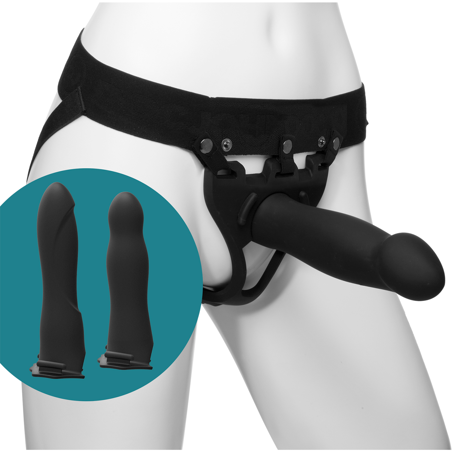 Doc Johnson Body Extensions Be Ready Strap-On Set - Black