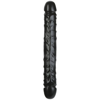 Doc Johnson Jr. Veined Double Dildo 11.8 Inch - Black