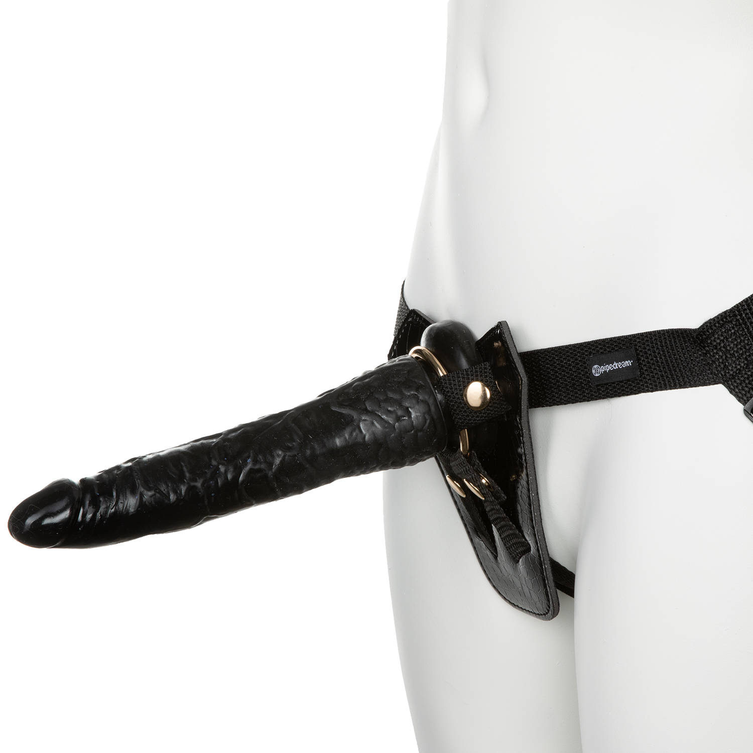 Fetish Fantasy Gold Designer Strap-On Set 7.1 Inch - Black
