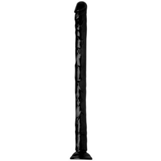 Hosed Long Dildo with Suction Cup 19.7 Inch - Black