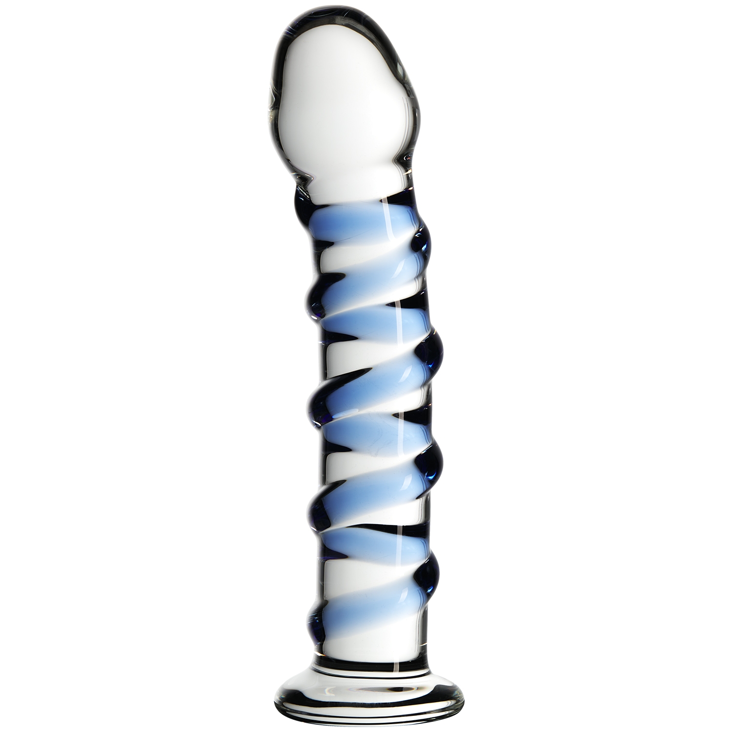 Icicles No 5 Blue Glass Dildo 7 Inch - Clear