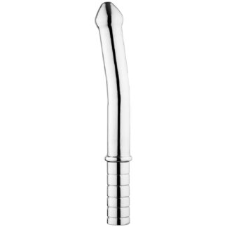 Kiotos Mega Stainless Steel Slightly Curved Dildo 12 Inch - Silver