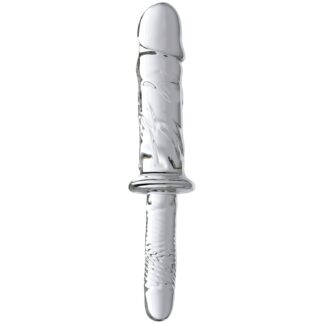 Master Series Brutus Glass Dildo Thruster 11.4 Inch - Clear