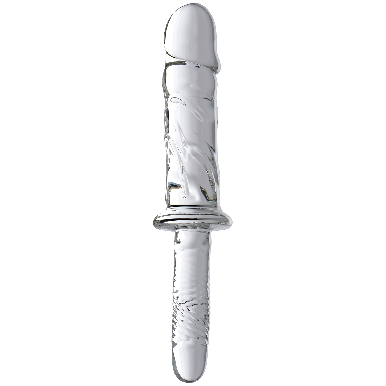 Master Series Brutus Glass Dildo Thruster 11.4 Inch - Clear