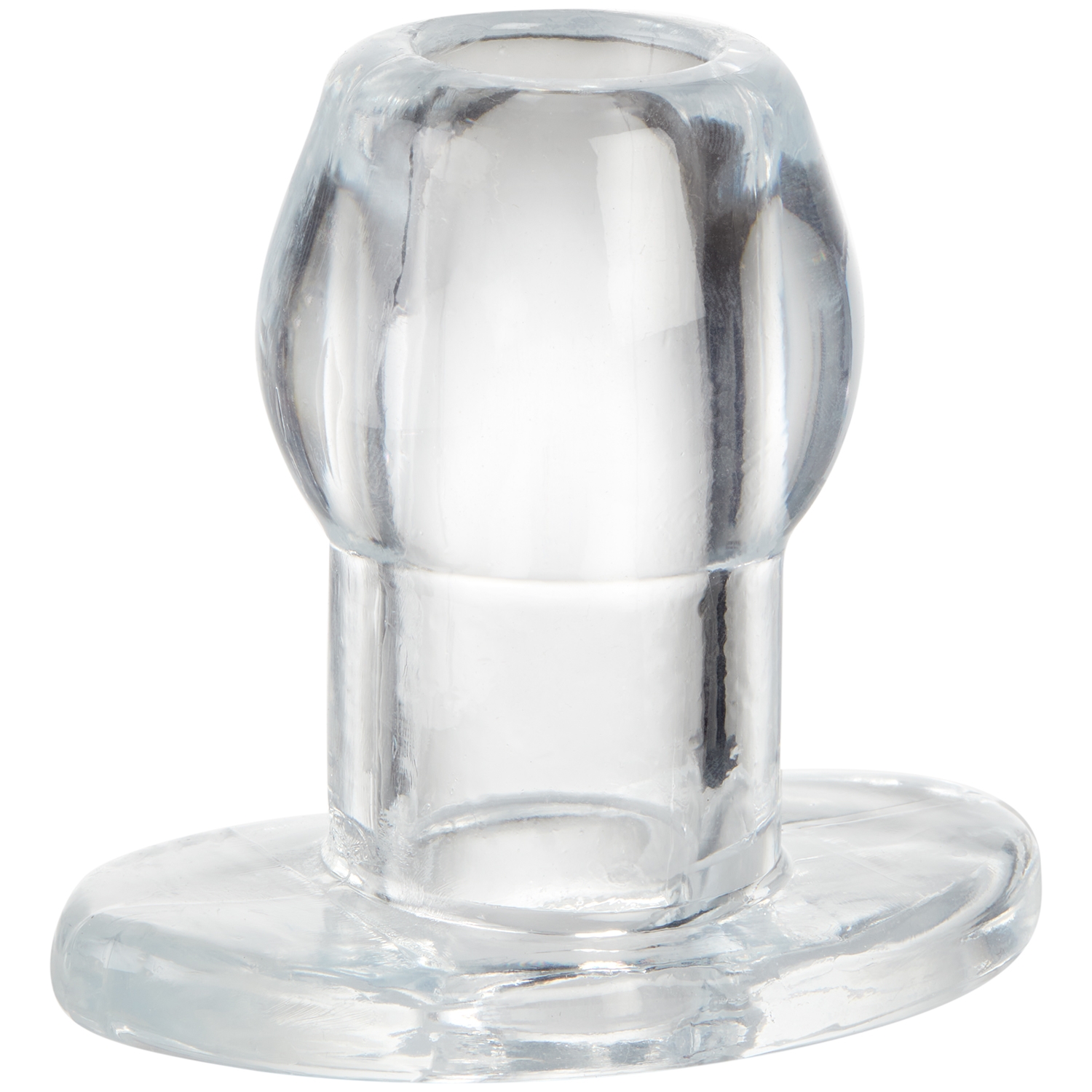 Perfect Fit Tunnel Butt Plug Medium Clear 3.2 Inch - Clear