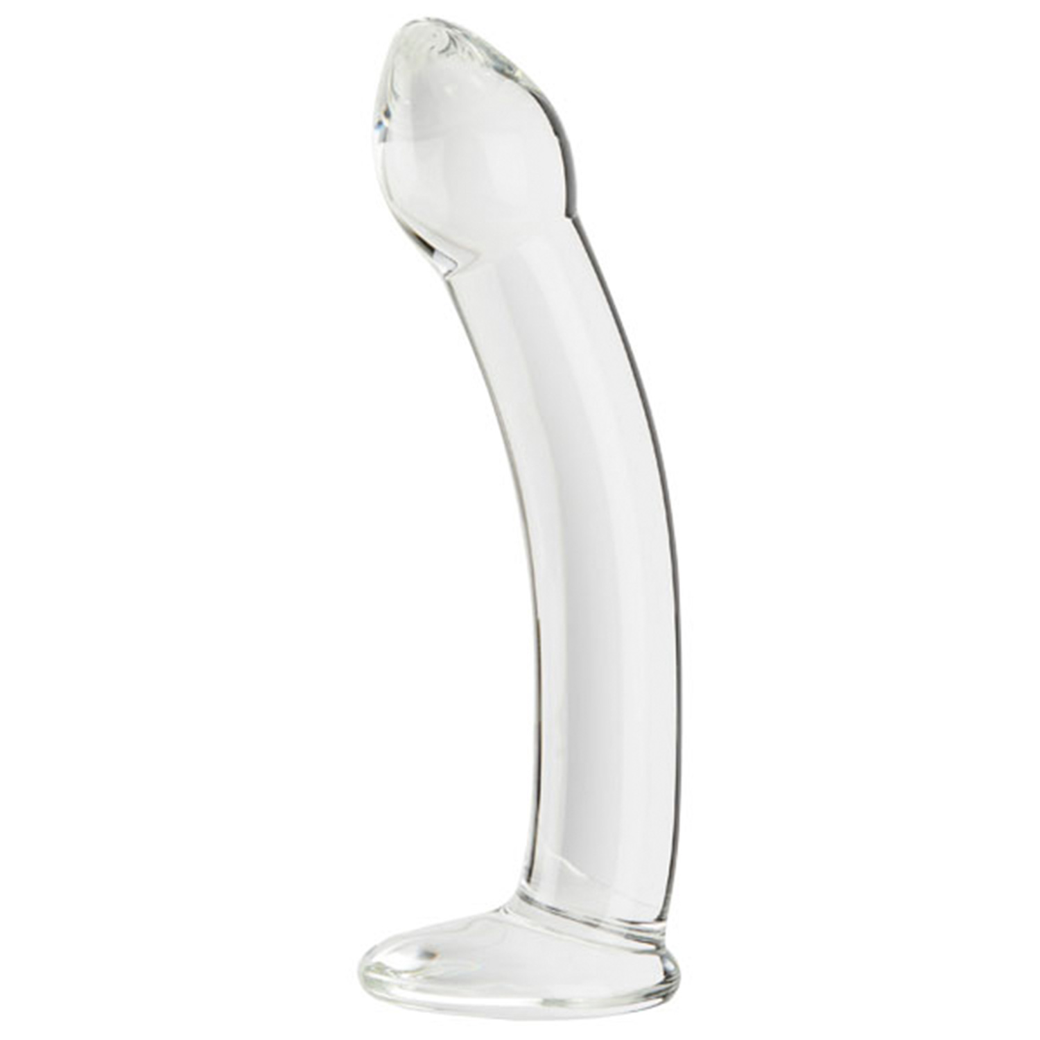 Sinful Curvy Clear Glass Dildo 6.3 Inch - Clear