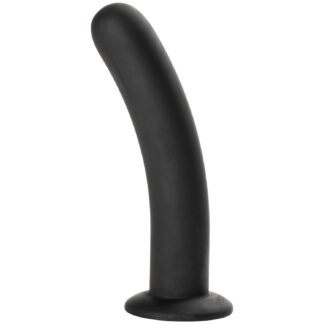 Sinful Slender Silicone Black Dildo Large 6.7 Inch - Black