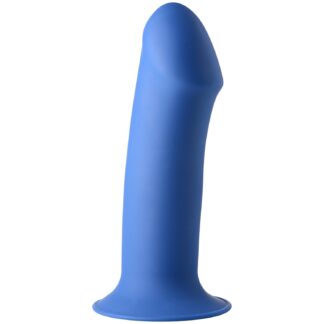 Squeeze-It Squeezable Blue Dildo 7.2 Inch - Dark Blue