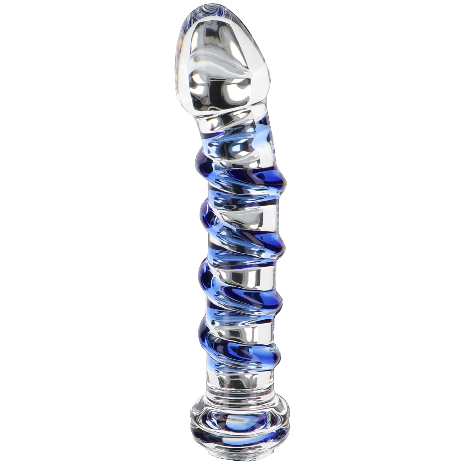 ToyJoy G-Spot Gemstone Glass Dildo 7 Inch - Clear