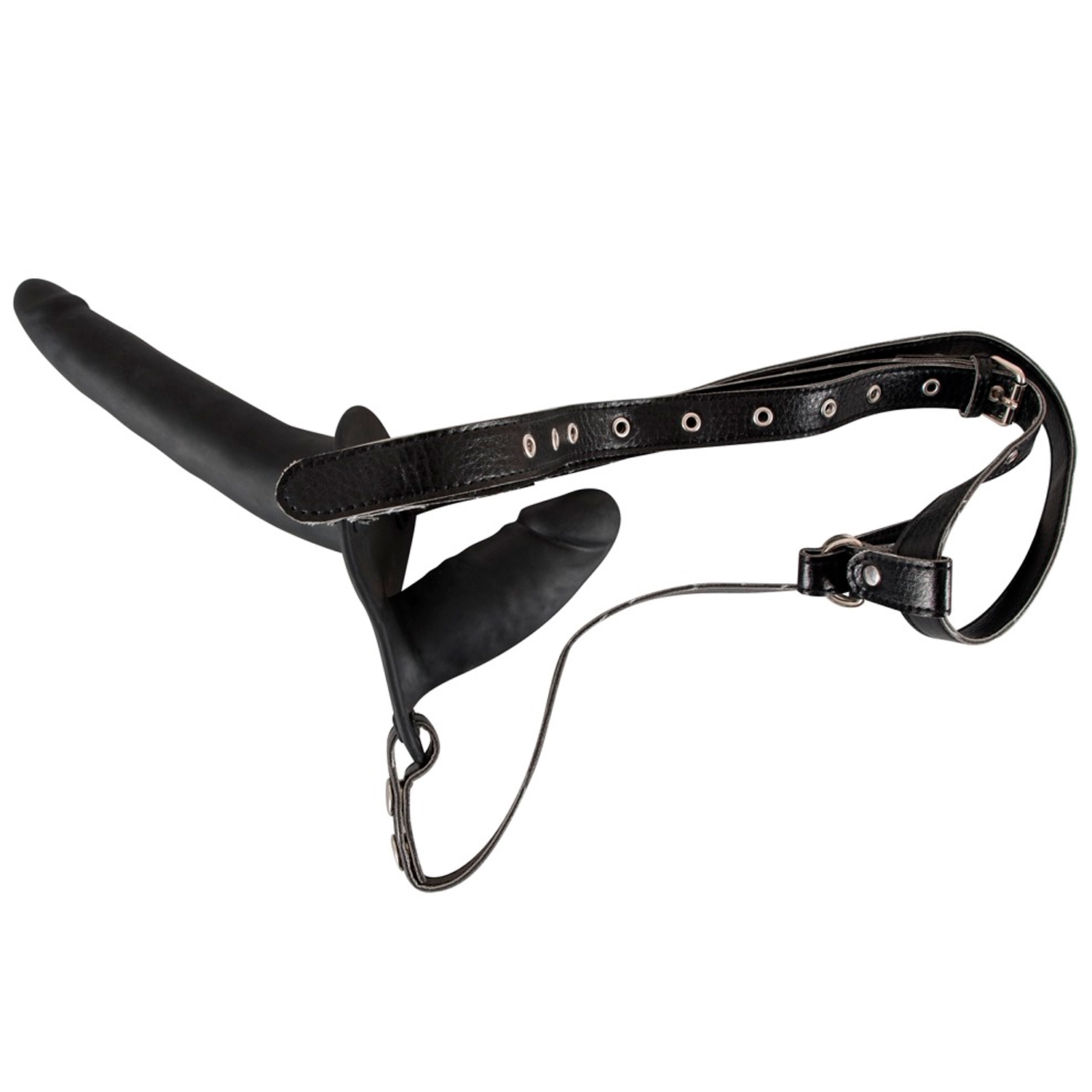 You2Toys Adjustable Double Strap-on 5.9 Inch - Black
