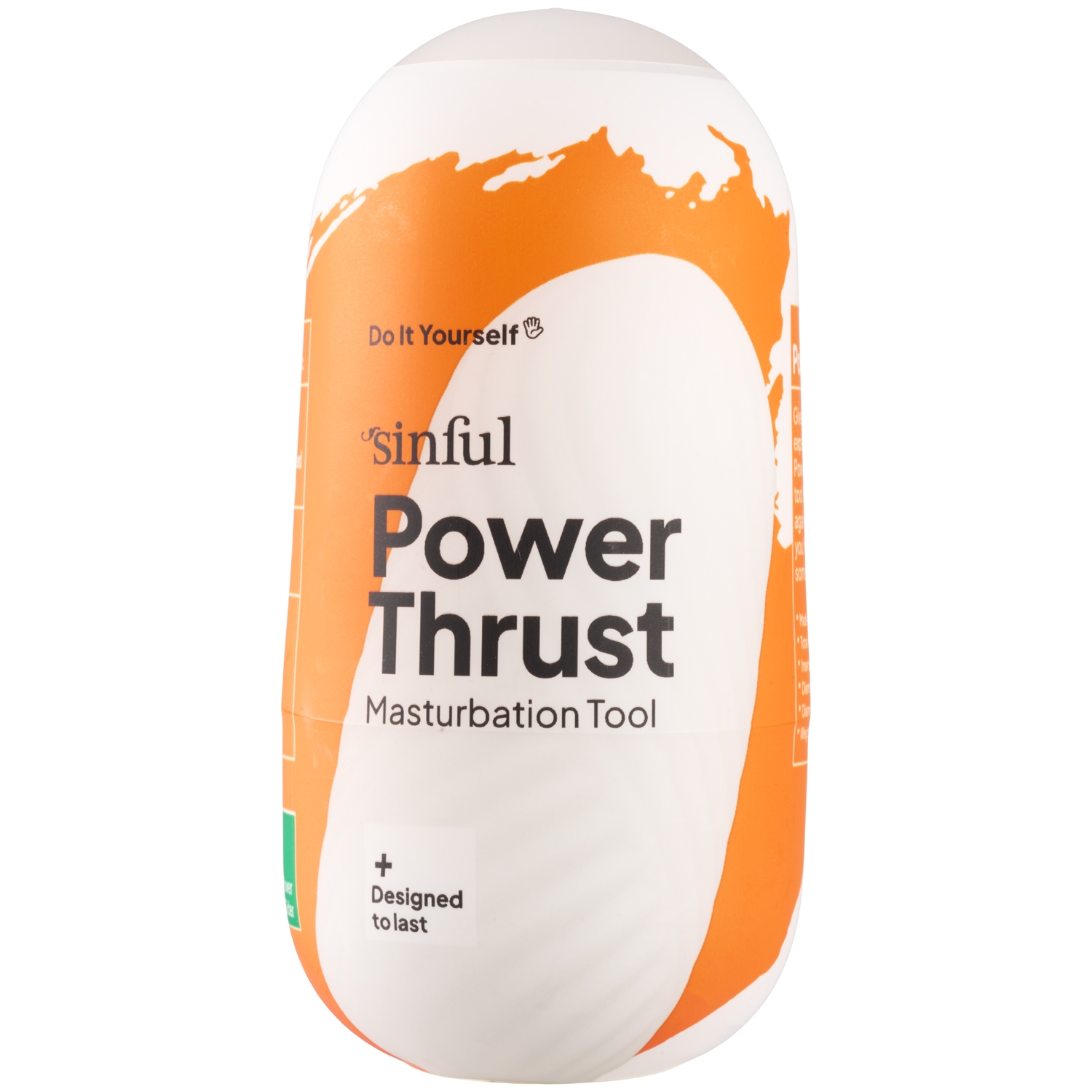 Sinful Power Thrust Masturbation Tool Stroker - Orange