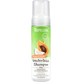 TropiClean Waterless Shampoo Papaya and Coconut for Dogs and Cats 220ml