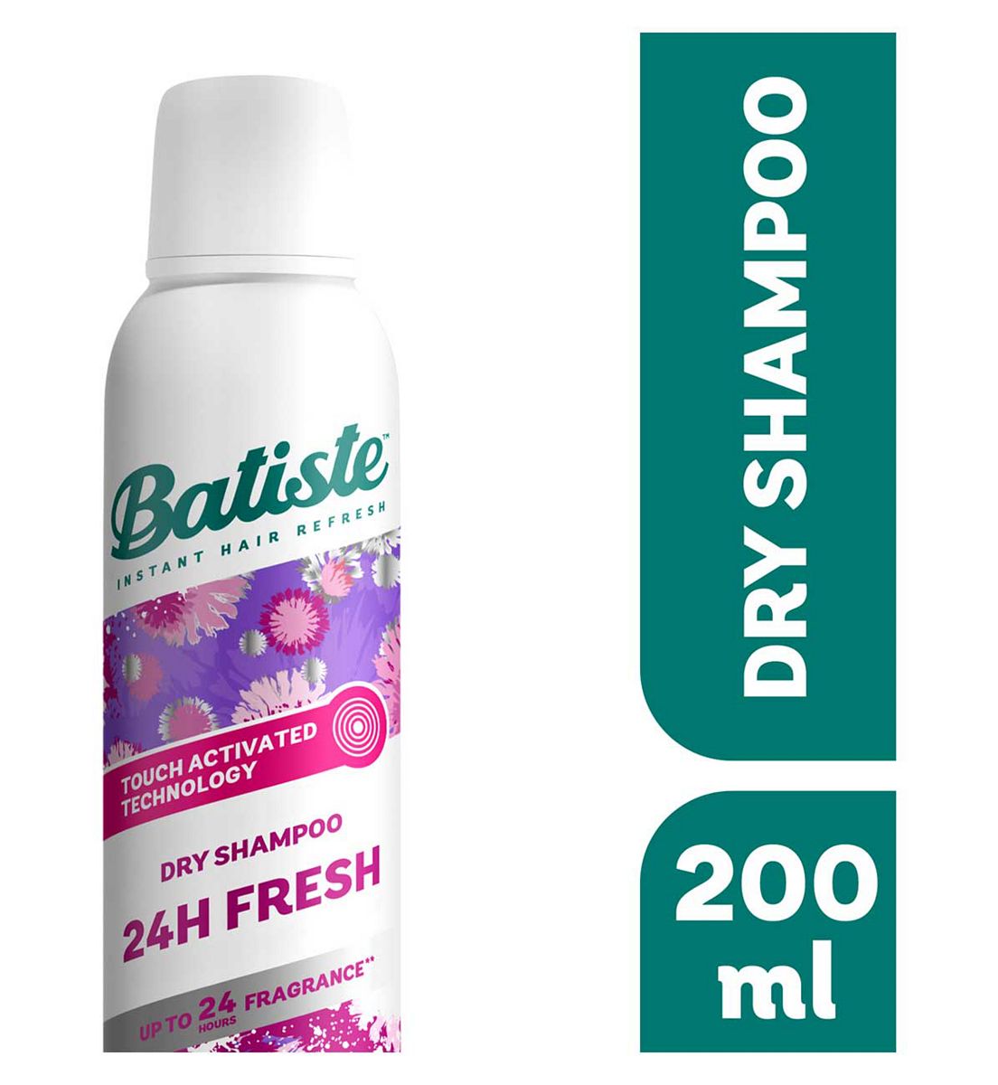 Batiste 24H Fresh Touch Activated Dry Shampoo, Hair Shampoo200 ml, 200ml