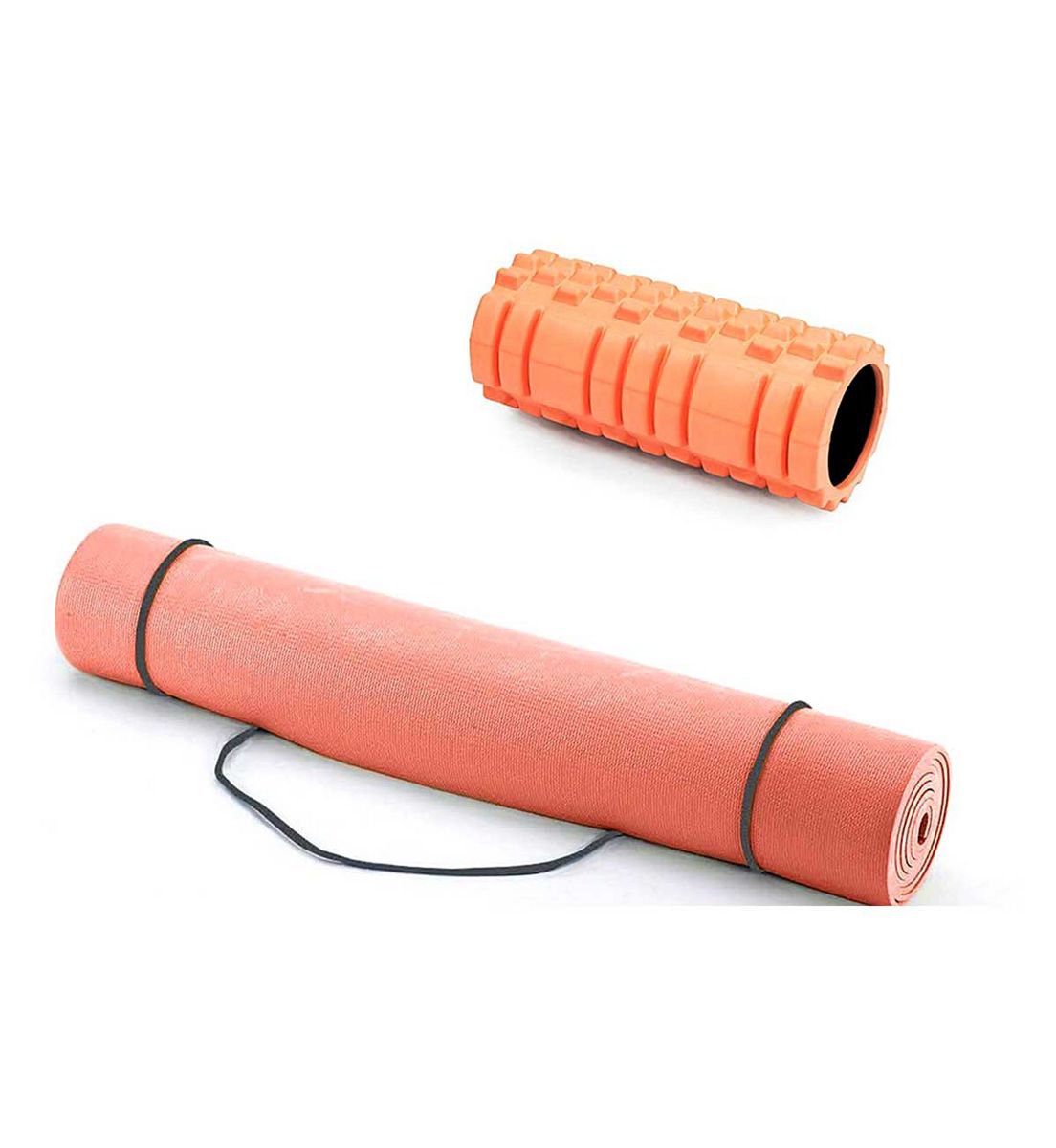 DAVINA McCALL Yoga Mat & Foam Roller Set Orange