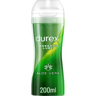 Durex 2 In 1 Massage Aloe Vera Water Based Lube -200 ml, 200ml