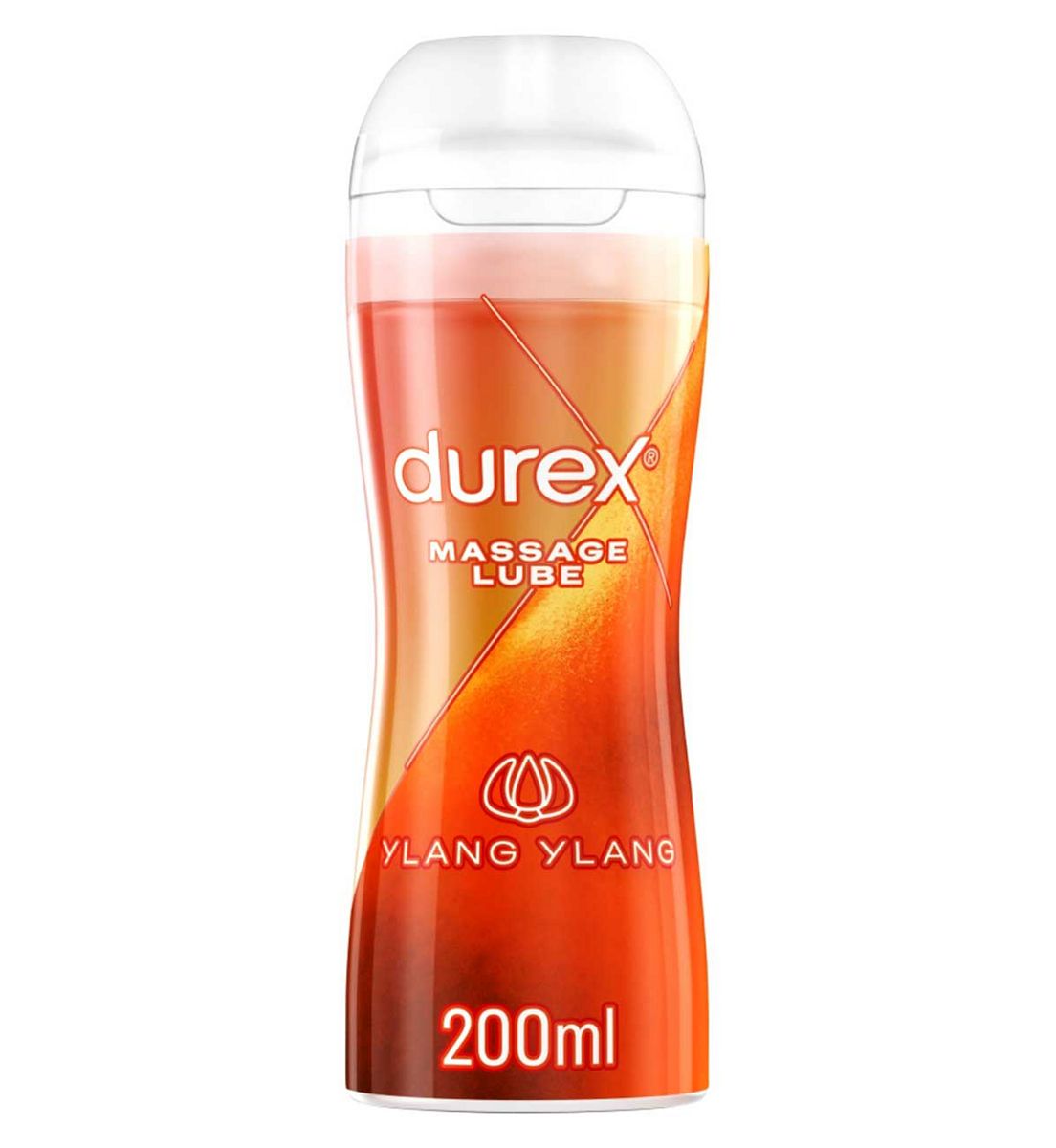 Durex 2 In 1 Massage Ylang Lube Water Based -200 ml, 200ml