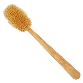 Kent Brushes Luxury Ash Pure White Bristle Bath Brush With Detachable Head-Fd3