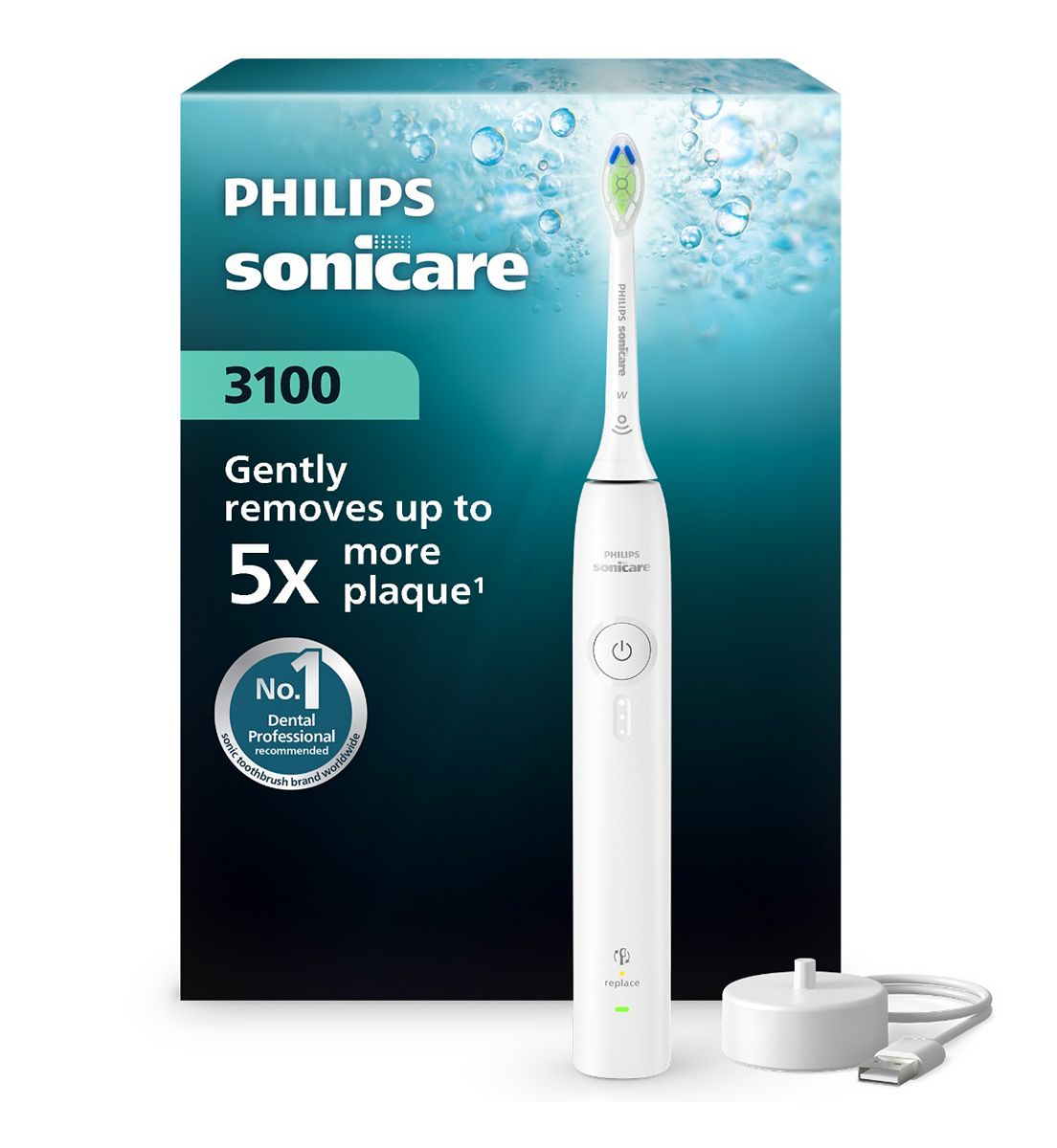Philips Sonicare 3100 Electric Toothbrush White Hx4031/21